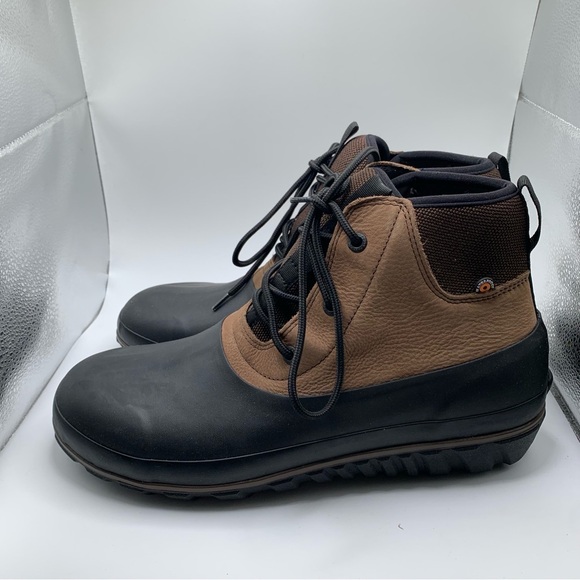 Bogs Other - NWB Bogs Men's Classic Casual Lace Leather brown Boots size 12 rubber 2621